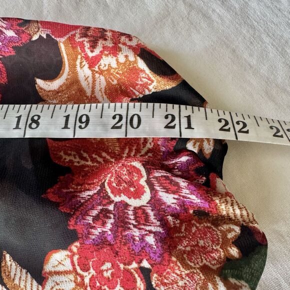 JM Collection Womens Blouse XS Long Sleeve Floral Boho Vacation Travel Resort - Picture 11 of 14